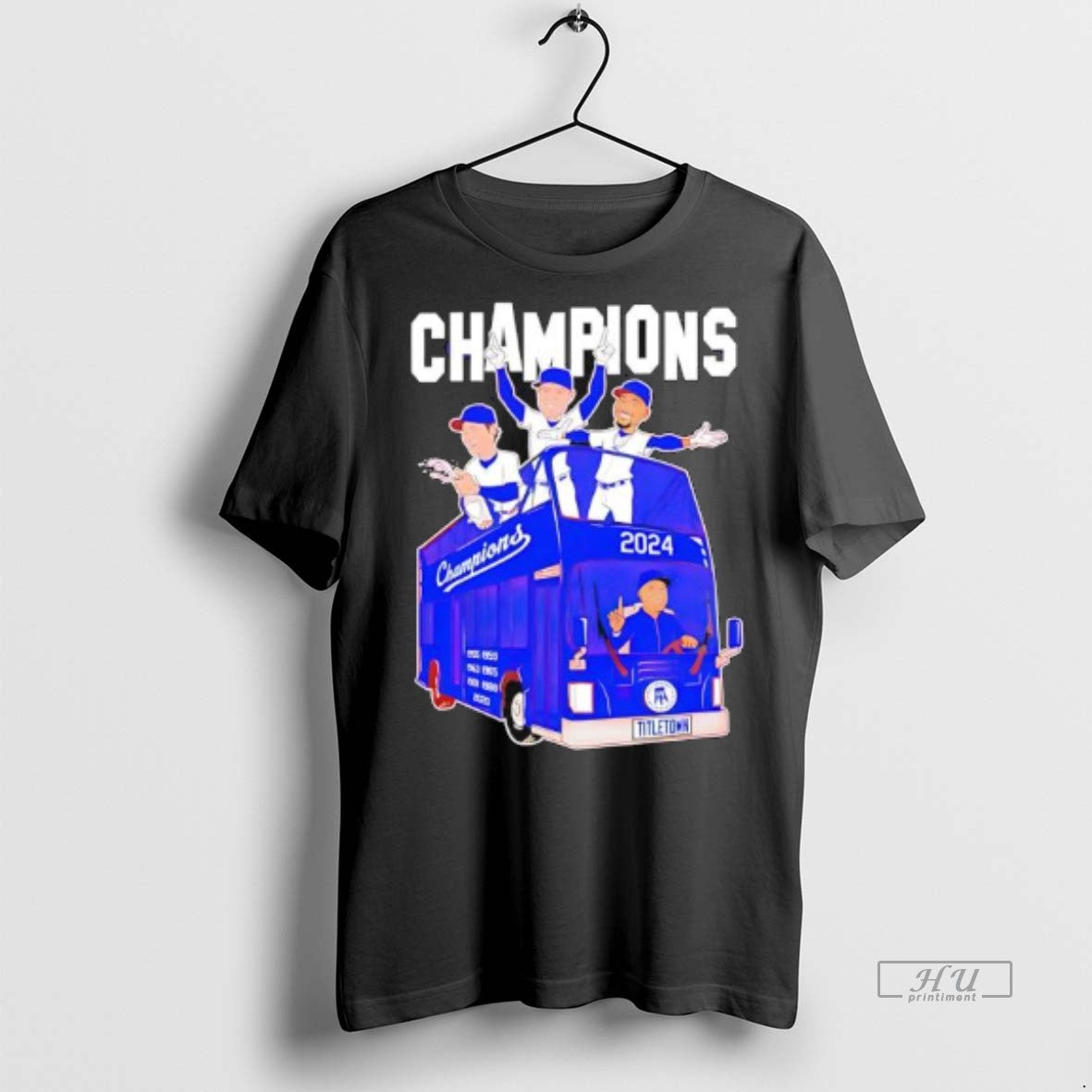 Officials Los Angeles Dodgers Baseball World Champions Parade Bus Premium Tee Shirt Sweater