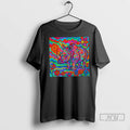 Officials Rainbow Rhino Art Style Black T Shirt