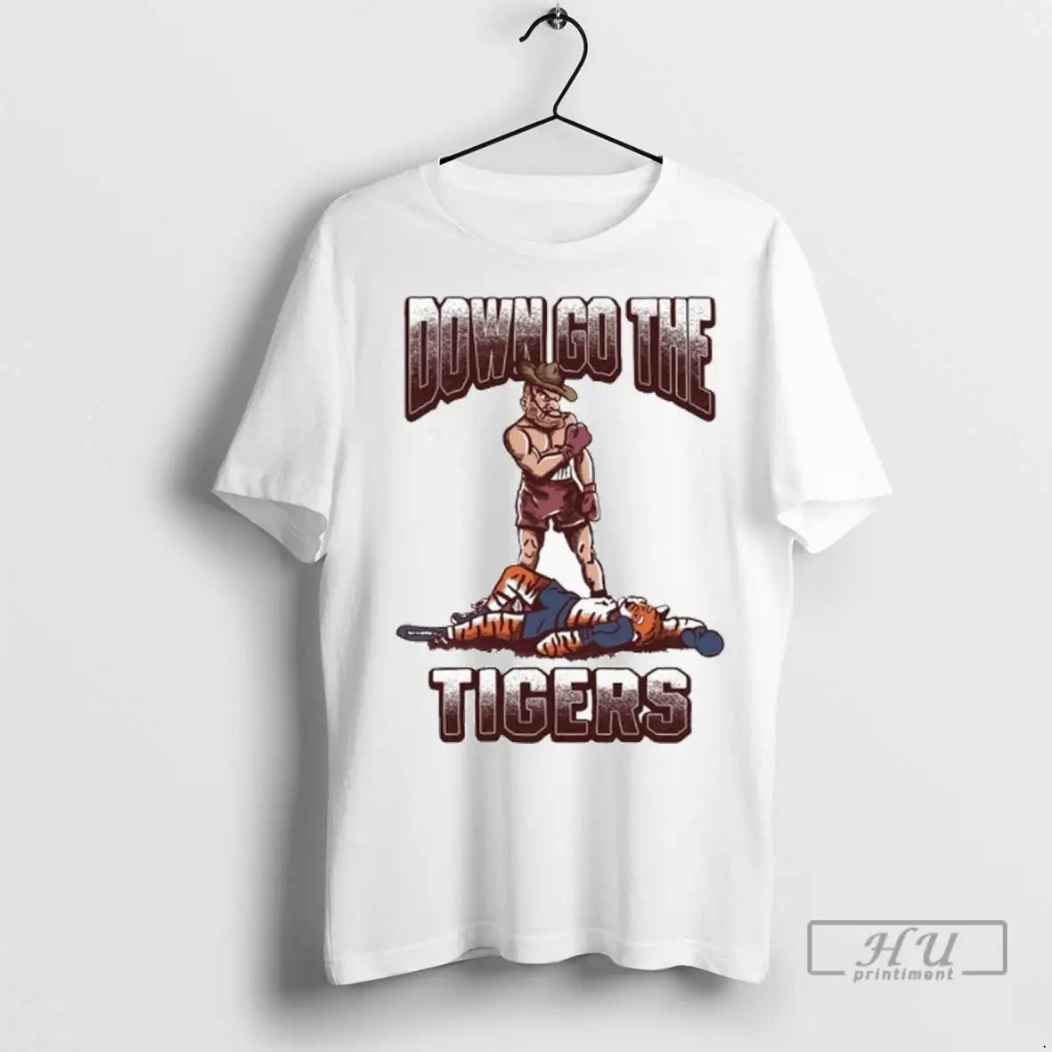 Officials Texas Am Aggies Down Go The Auburn Tigers 2025 Mascot T Shirt
