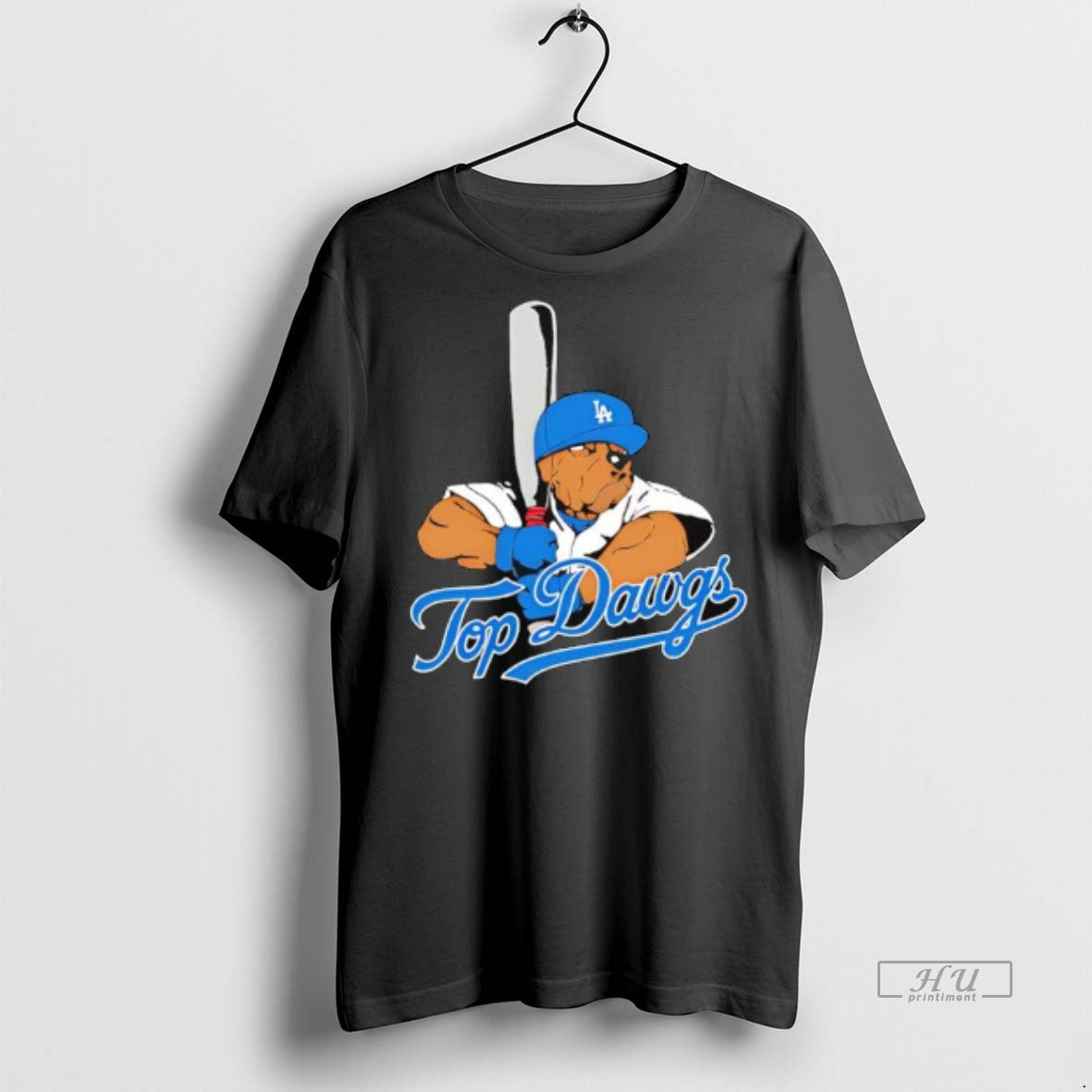Officials Top Dawgs X Los Angeles Dodgers Bulldog Mascot Premium Tee Shirt Sweater