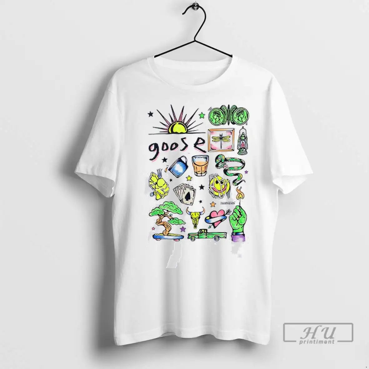 Officials Goose Hand Colored Highlighter T Shirt