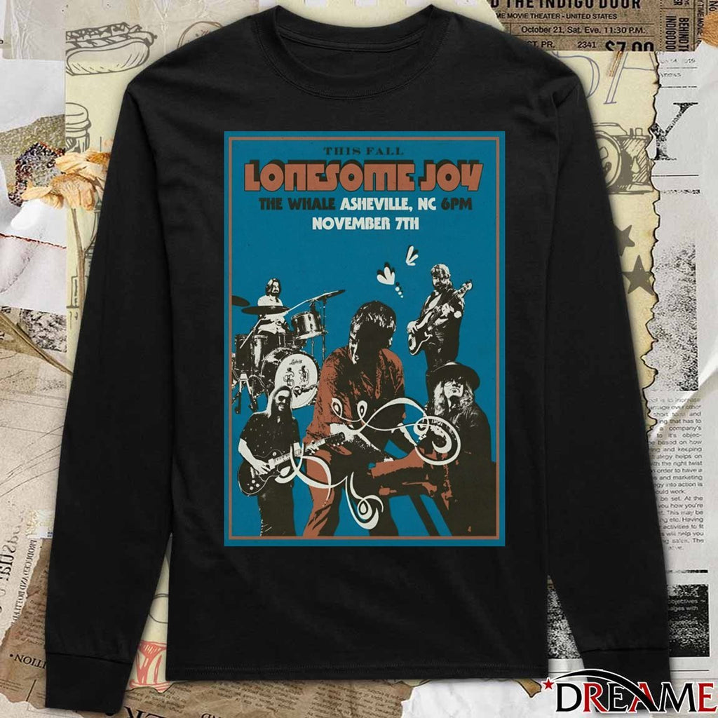 Offiicial Poster Lonesome Joy November 7 2025 The Whale Outpost in Asheville NC t-shirt