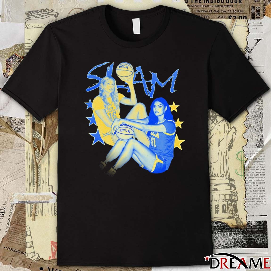 Offiicial SLAM Sienna Betts and Lauren Betts Remix Cover UCLA Bruins t-shirt