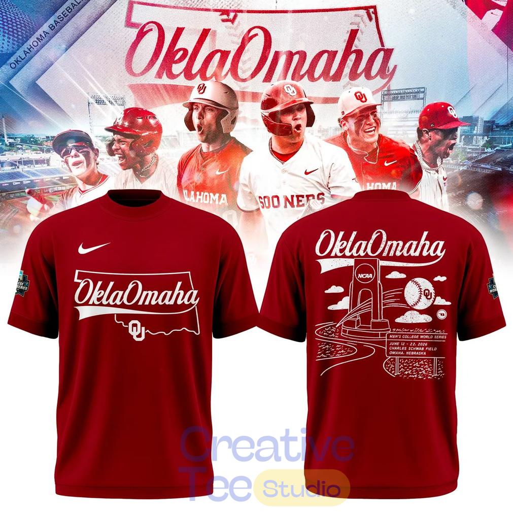 Oklahoma Baseball Omaha 2026 Men’s College World Series Tee Hoodie