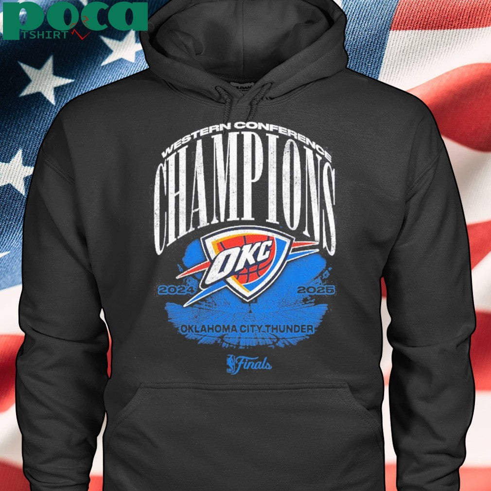 Oklahoma City Thunder Black 2025 Conference Champions Playoff Box Out shirt