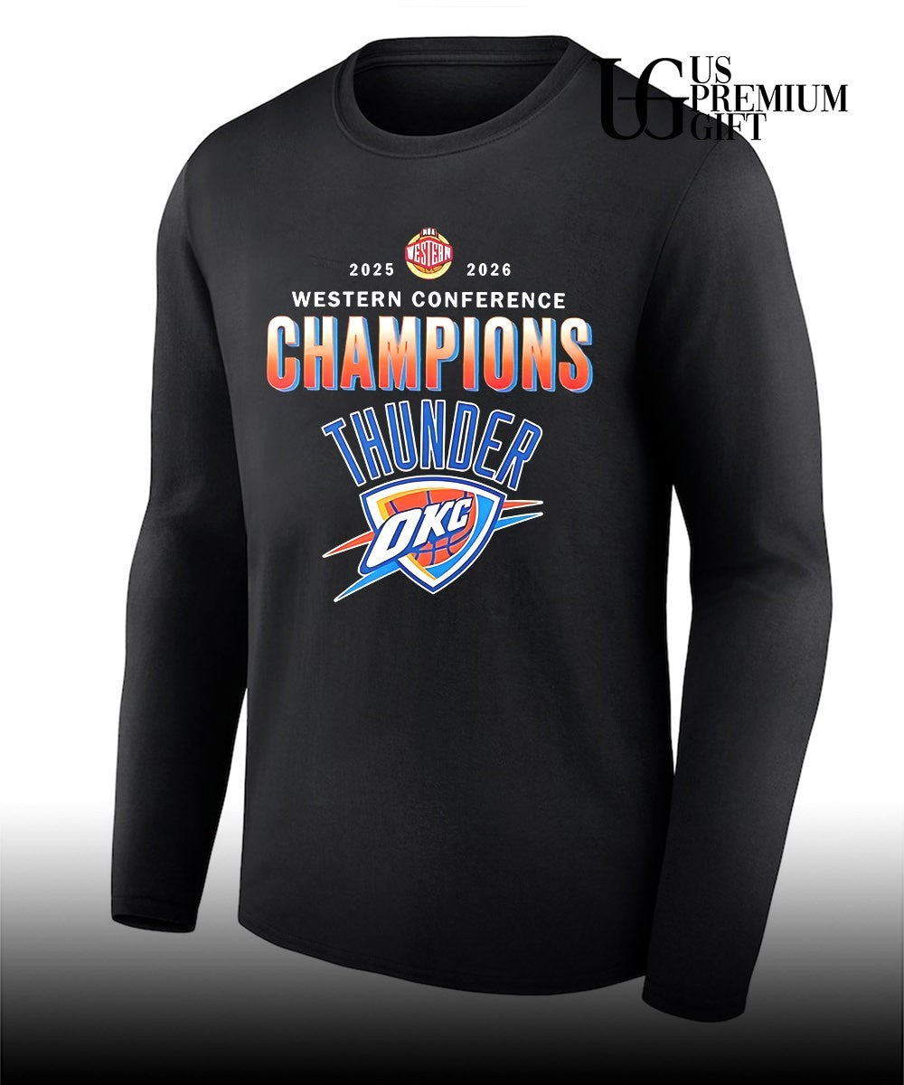 Oklahoma City Thunder Finals Western Conference Champions 2025-2026 retro shirt