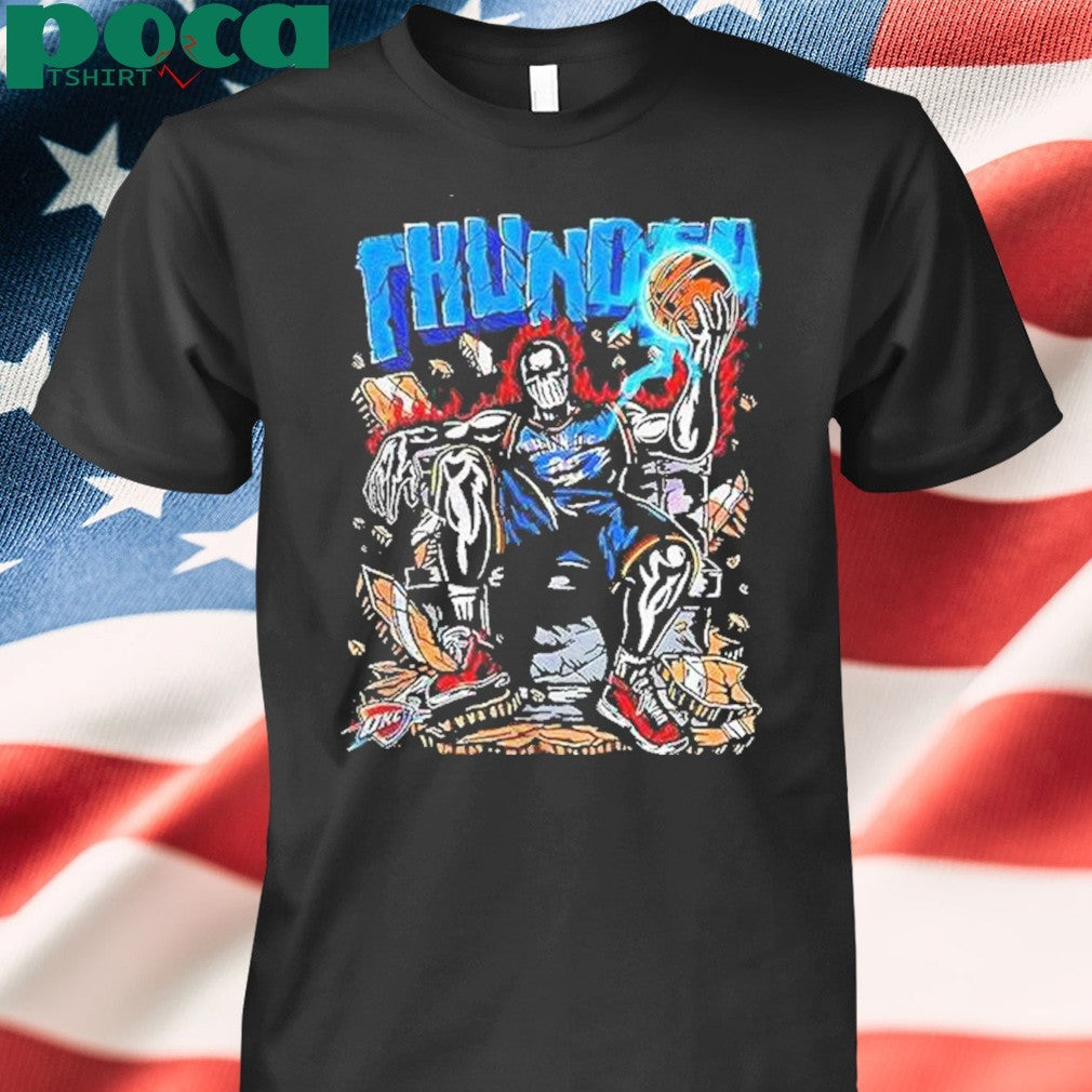 Oklahoma City Thunder Throne Warren Lotas Skeleton Shirt