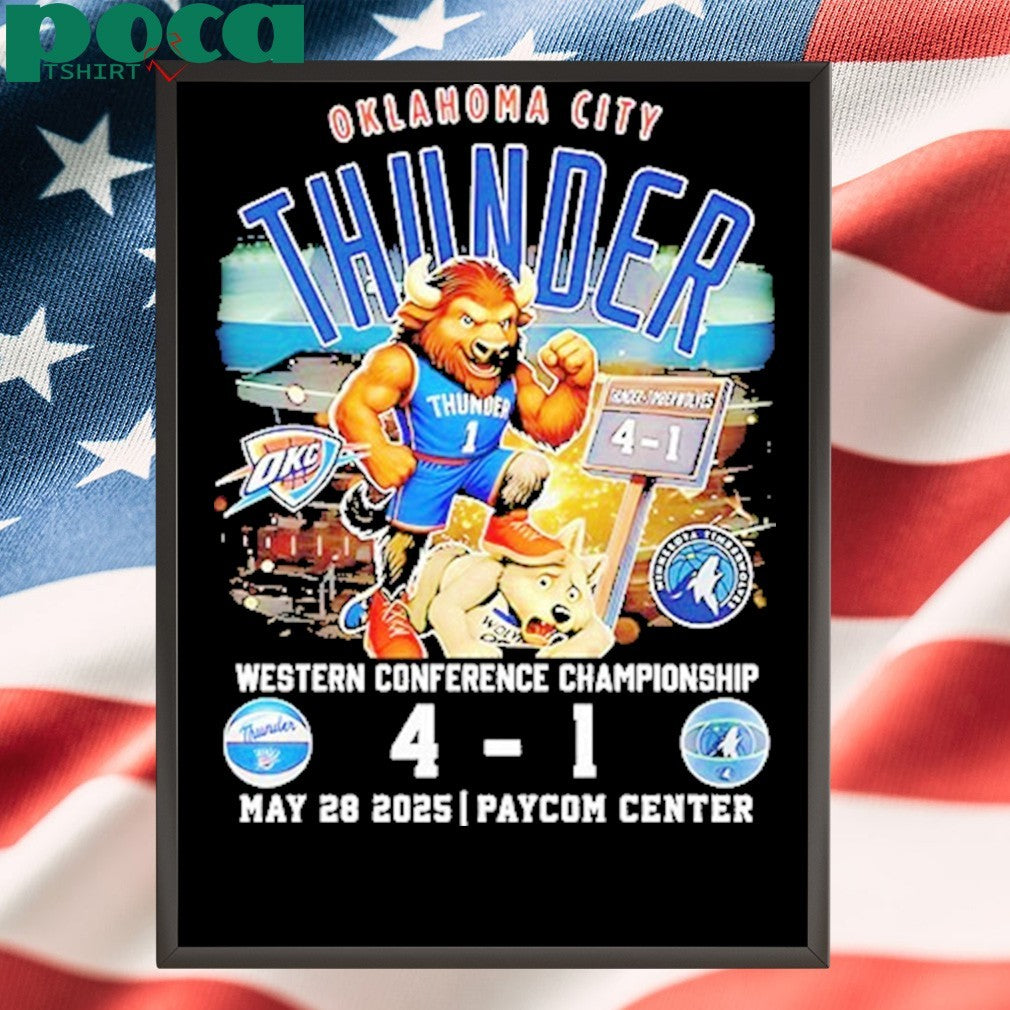 Oklahoma City Thunder Vs Minnesota Timberwolves Western Conference Champions 2025 Shirt