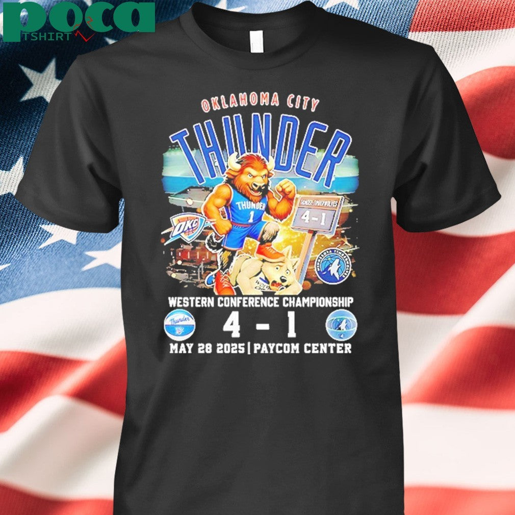 Oklahoma City Thunder Vs Minnesota Timberwolves Western Conference Champions 2025 Shirt