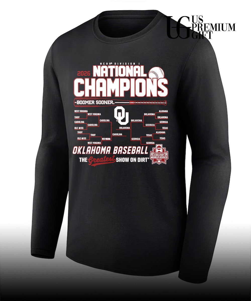 Oklahoma Sooners 2026 NCAA Division I National Champions Baseball The Greatest Show shirt