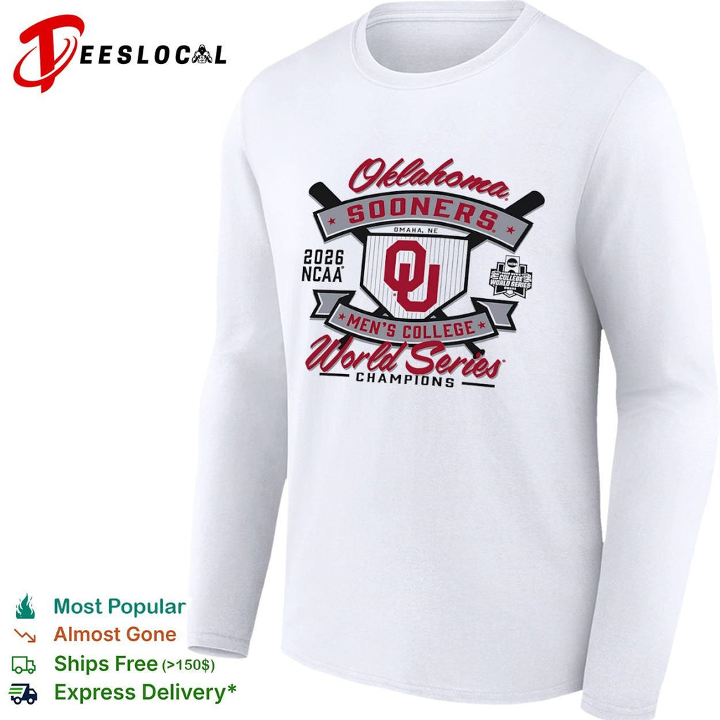 Oklahoma Sooners 2026 NCAA Men College World Series Champions Omaha NE shirt
