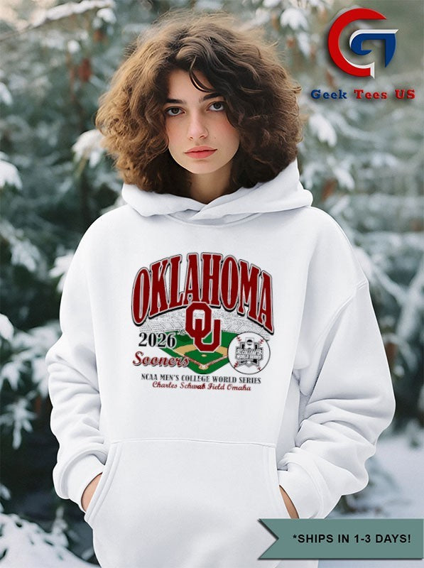 Oklahoma Sooners 2026 NCAA Men’s College World Series Charles Schwab Field T-shirt
