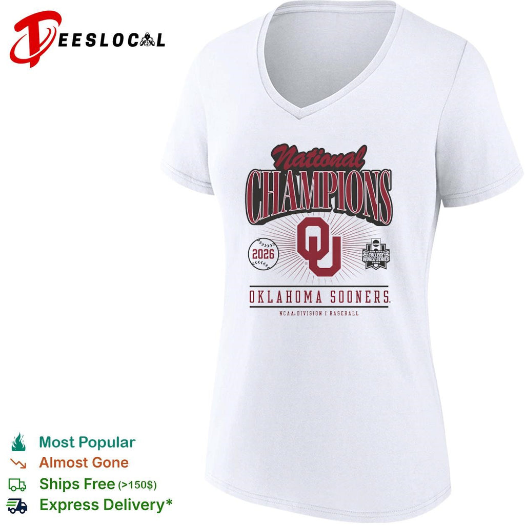 Oklahoma Sooners 2026 National Champions College World Series NCAA Baseball shirt