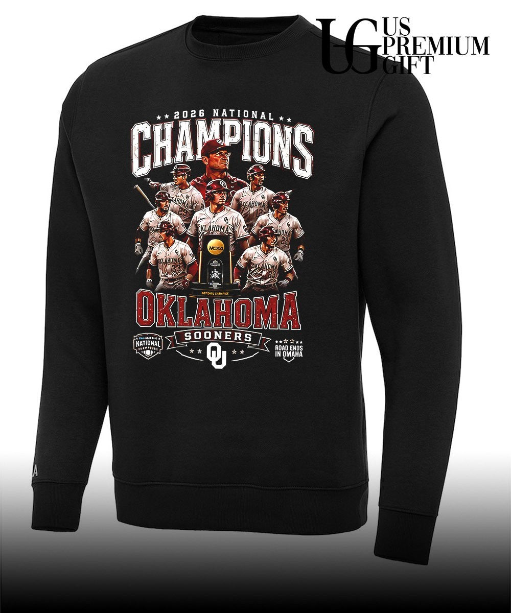 Oklahoma Sooners Baseball 2026 National Champions Road Ends in Omaha T shirt