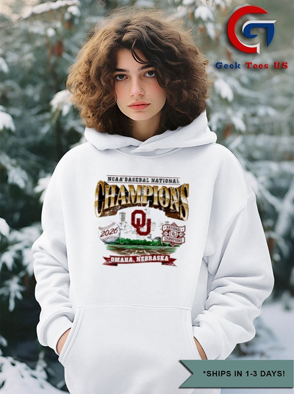 Oklahoma Sooners Baseball NCAA National Champions 2026 Omaha Nebraska T-shirt