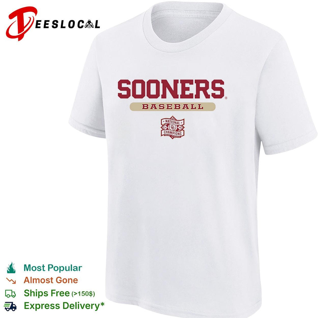 Oklahoma Sooners Baseball National Champions 2016 University Athletics logo shirt
