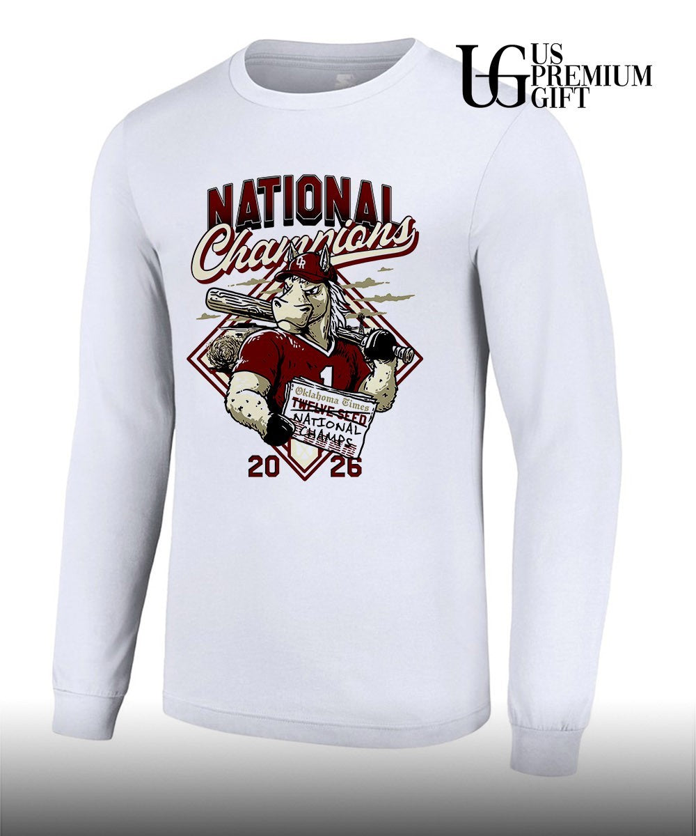 Oklahoma Sooners Baseball National Champions Twelve Seed Newspaper 2026 shirt