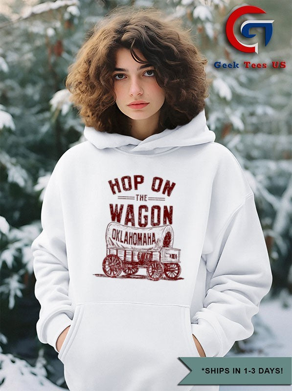 Oklahoma Sooners College Football Hop on the Wagon Oklahomaha T-shirt