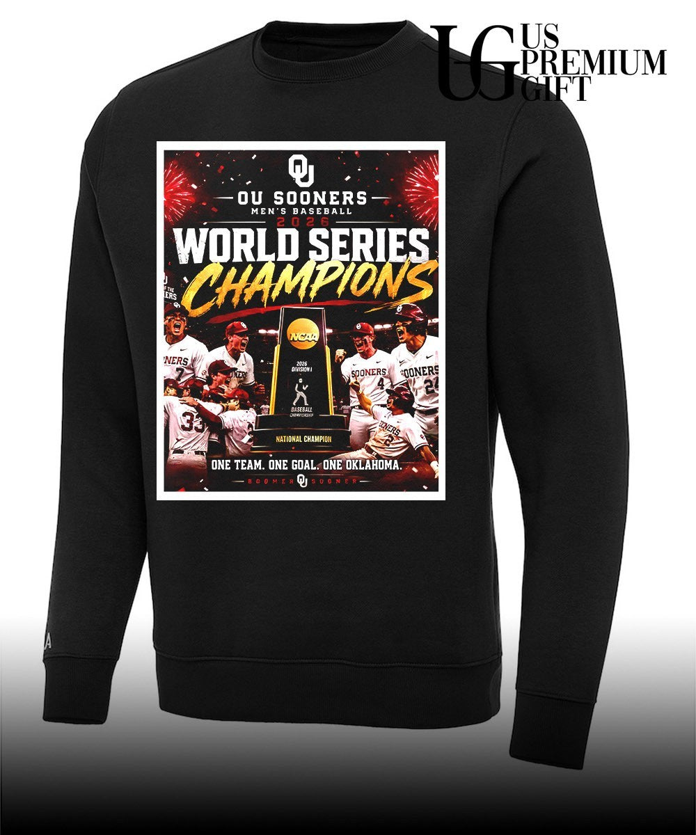 Oklahoma Sooners NCAA Men’s Baseball 2026 World Series Champions One Team Goal shirt