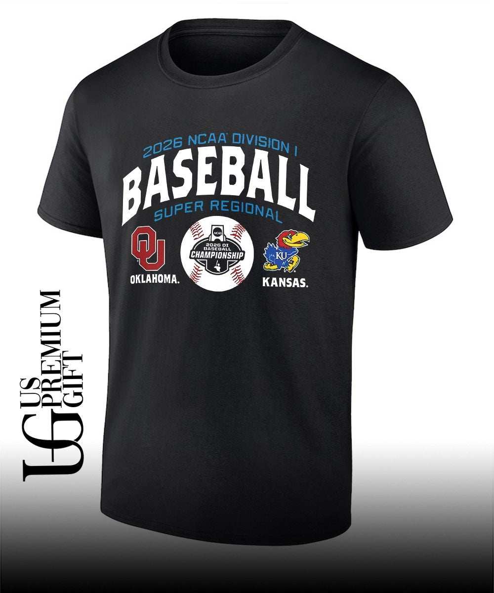 Oklahoma Sooners and Kansas Jayhawks 2026 NCAA Division I Baseball Super Regional shirt
