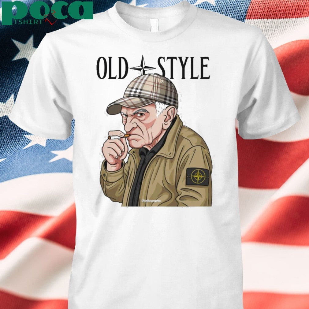 Old Style Man with Cap Graphic shirt