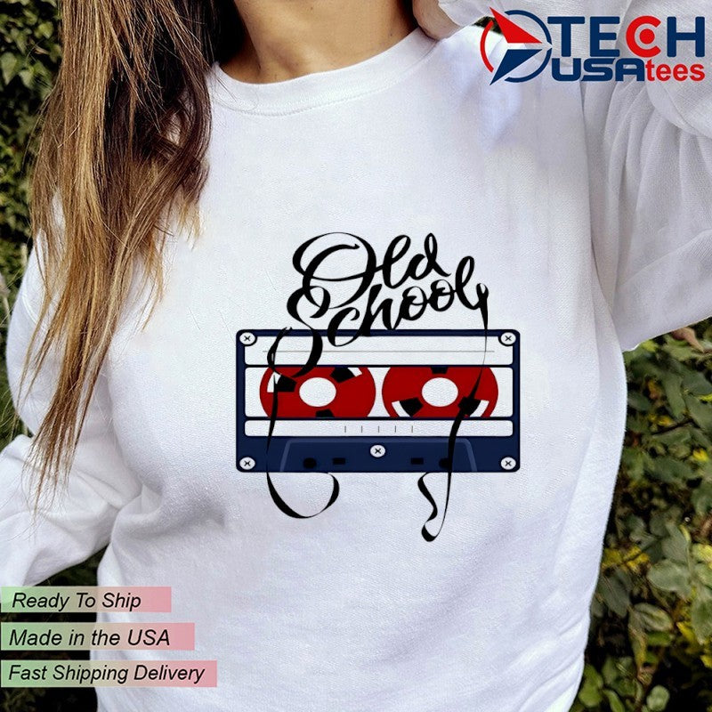 Old school cassette tape 90s 80s retro shirt