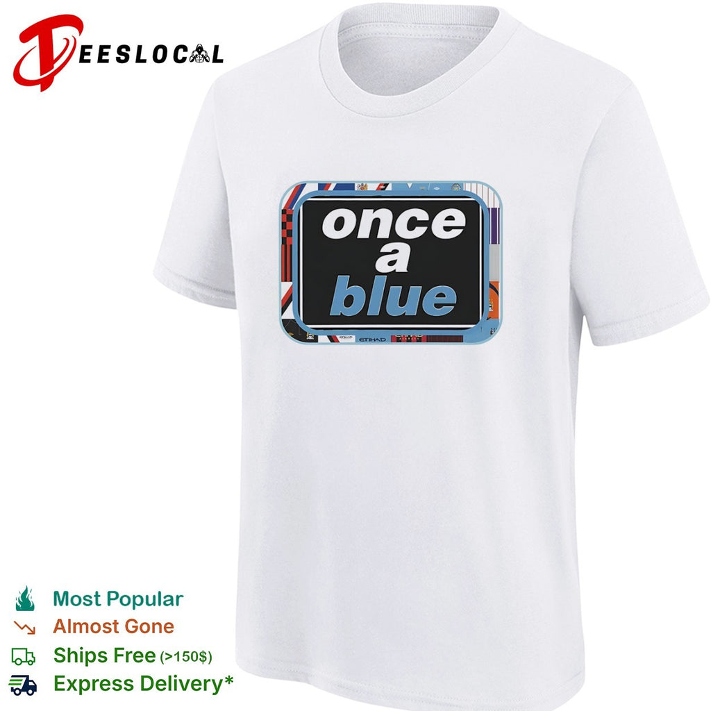 Once a blue Manchester City FC Premier League shirt