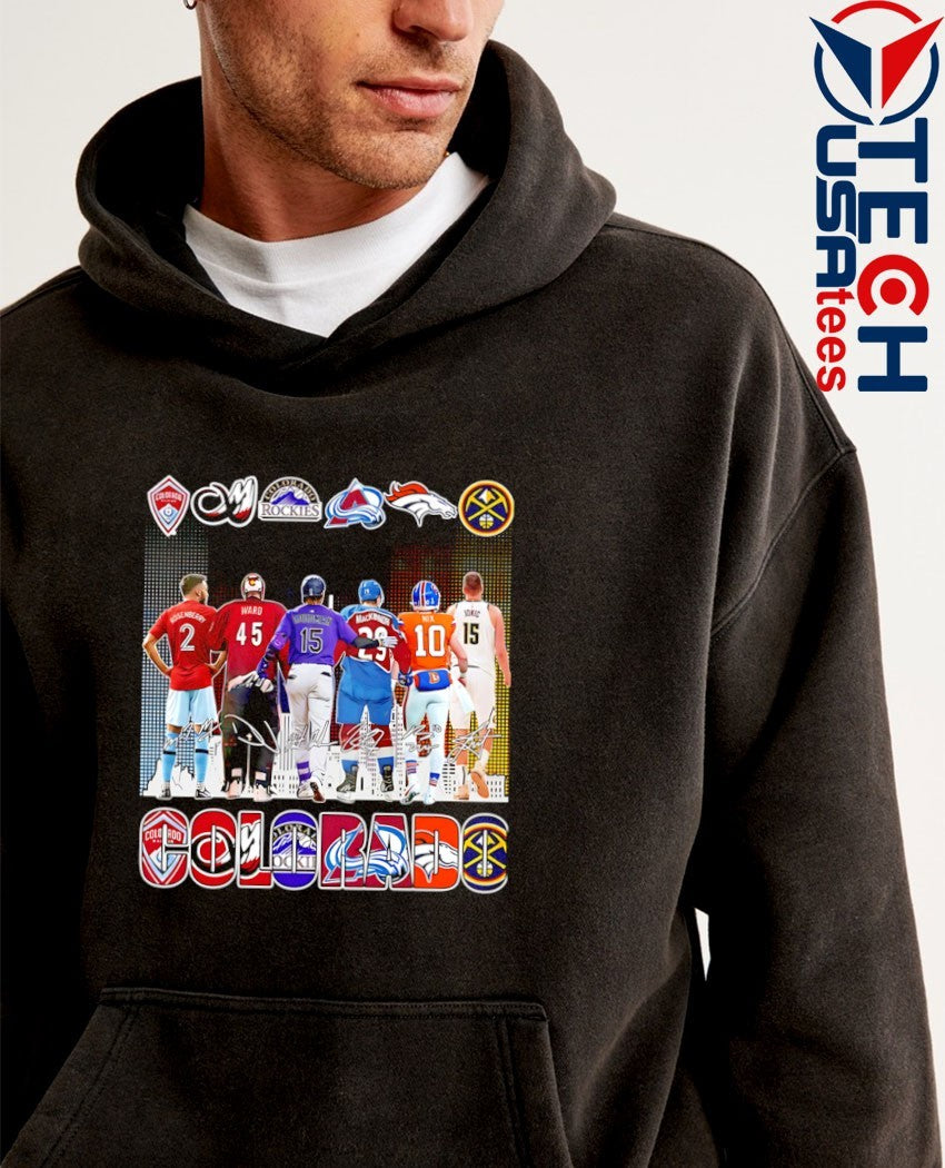 One city one passion all Colorado Team skyline signatures shirt