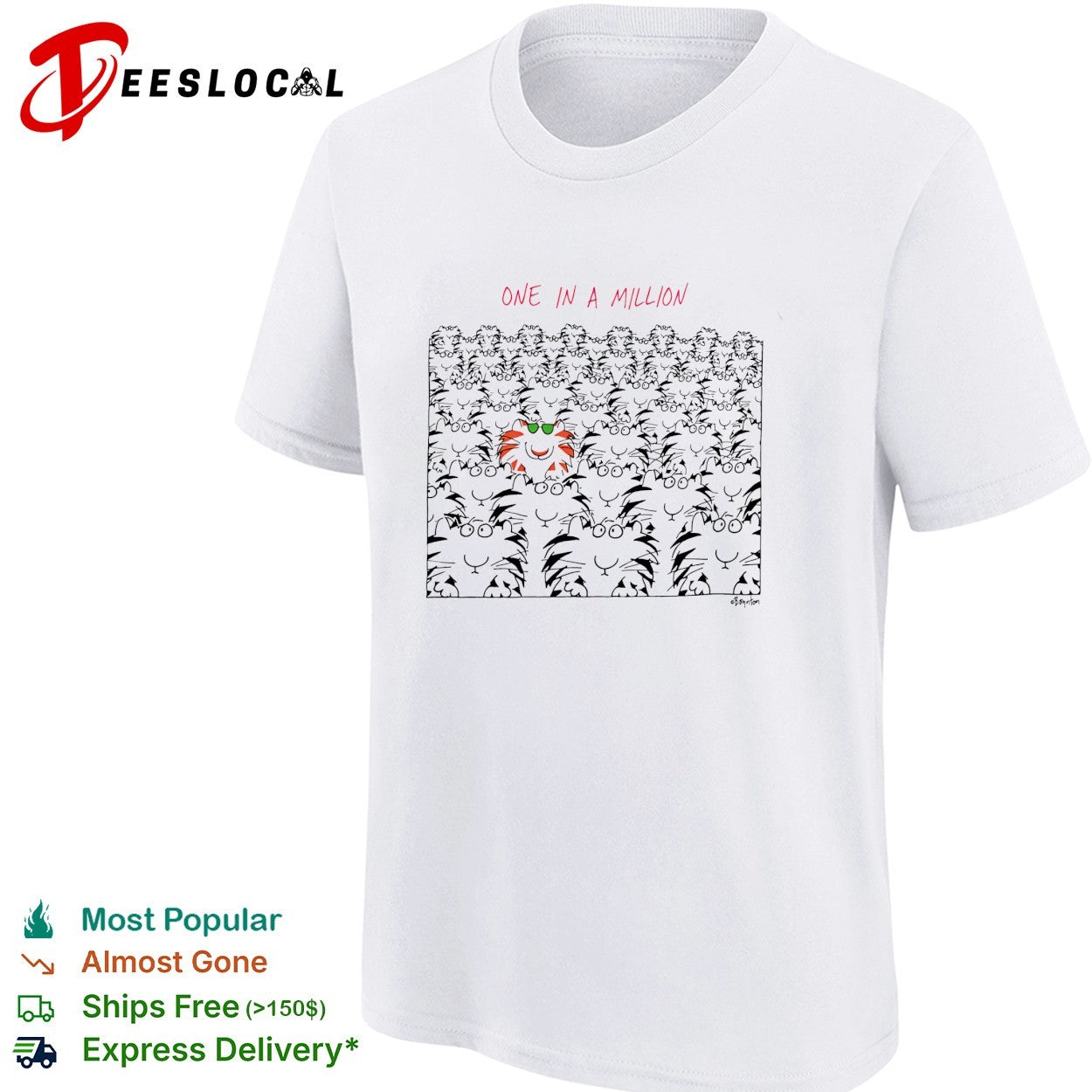 One in a million orange cat among cats shirt