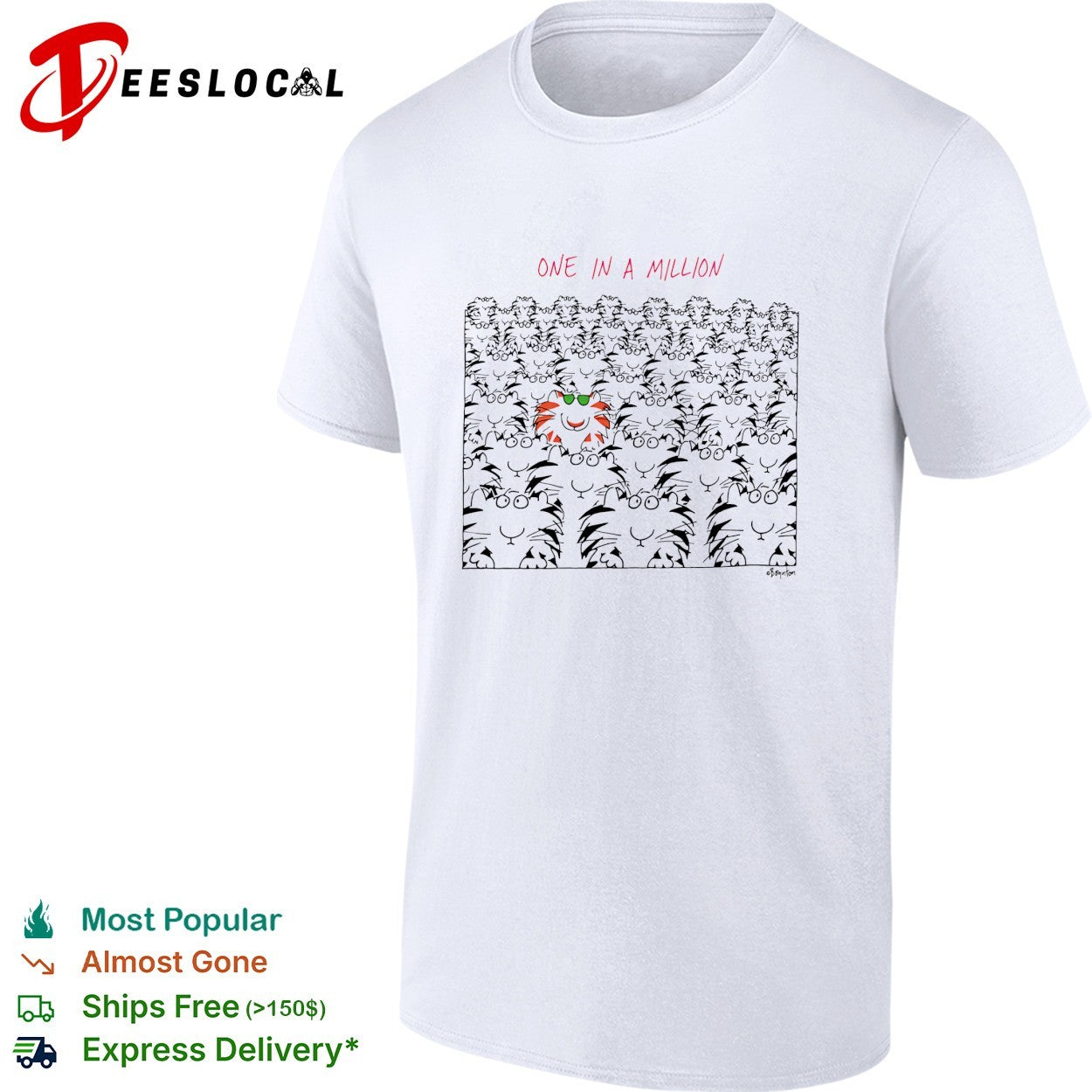 One in a million orange cat among cats shirt