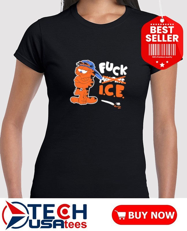 Orange Cat says fck ICE shirt