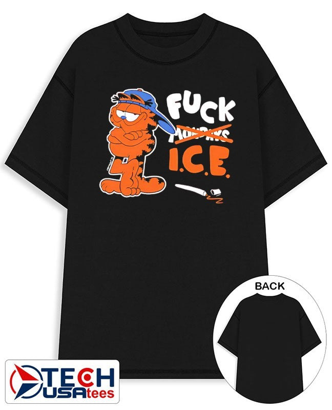 Orange Cat says fck ICE shirt