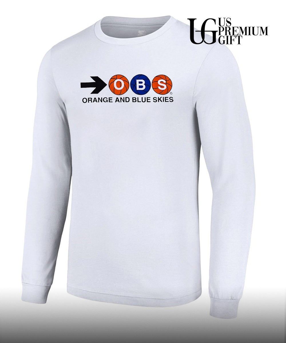 Orange and Blue Skies OBS basketball 2026 NBA graphic logo shirt