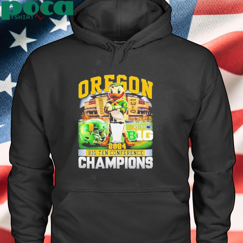 Oregon 2024 Big Ten Conference Champions score mascot shirt