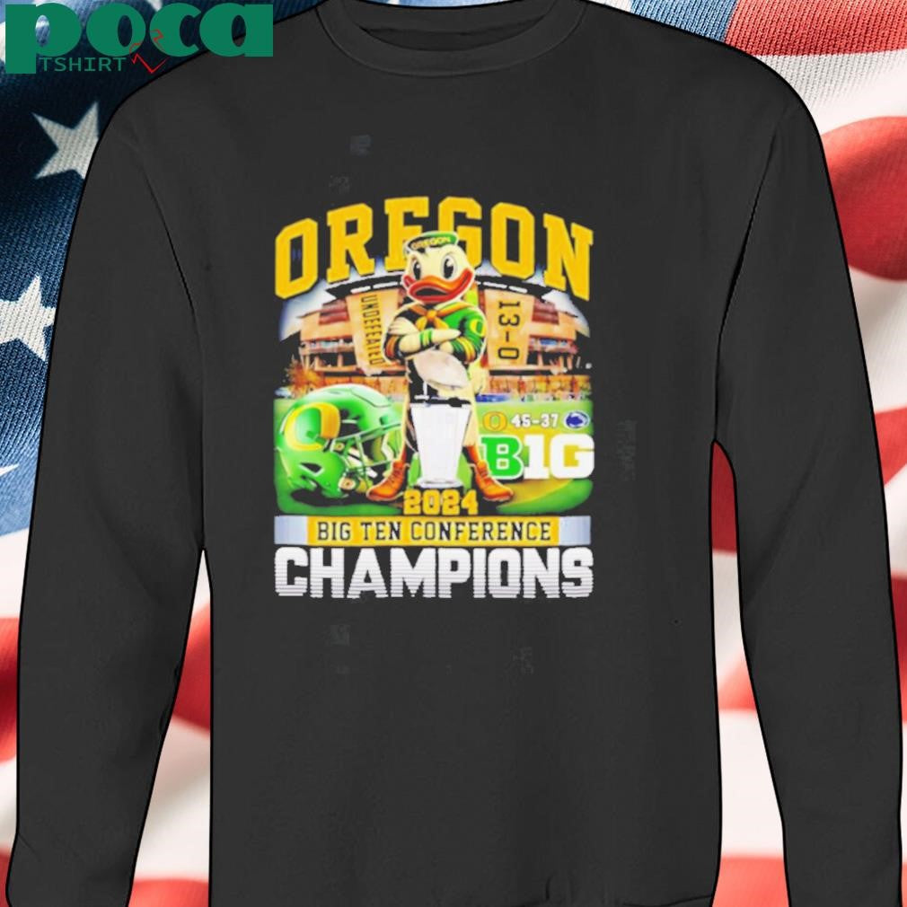 Oregon 2024 Big Ten Conference Champions score mascot shirt