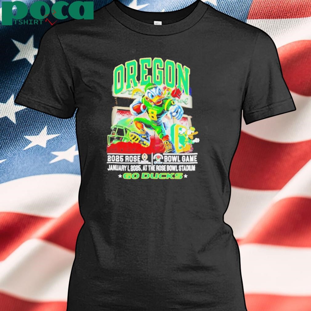 Oregon 2025 Rose Bowl game go Ducks mascot shirt