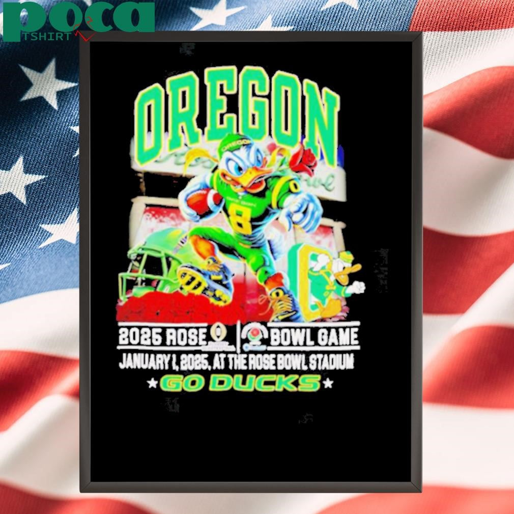 Oregon 2025 Rose Bowl game go Ducks mascot shirt