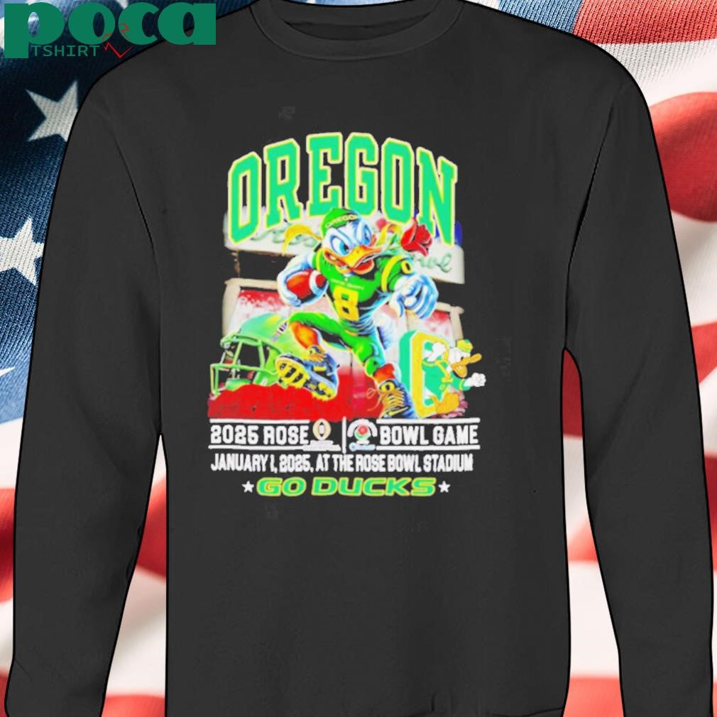 Oregon 2025 Rose Bowl game go Ducks mascot shirt