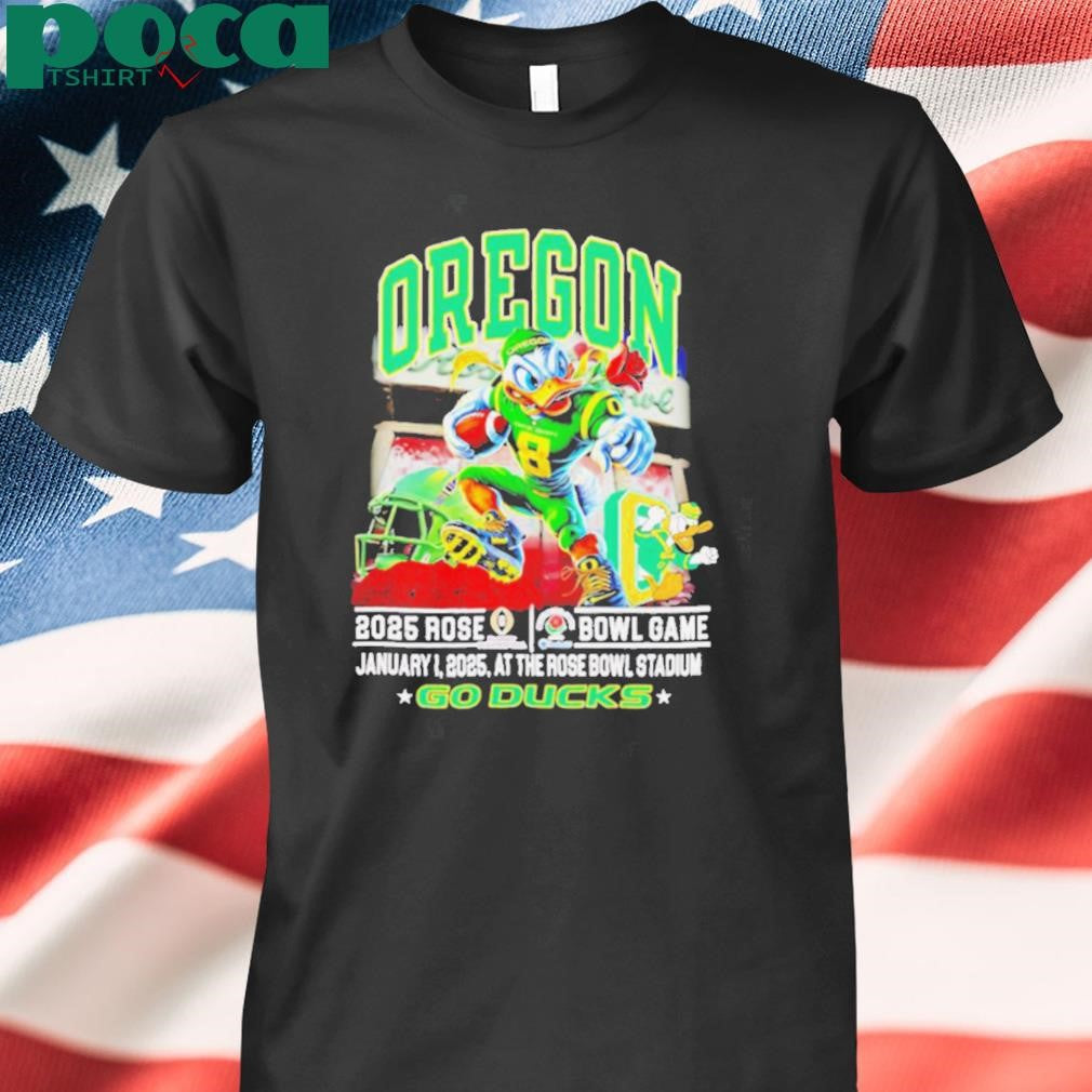 Oregon 2025 Rose Bowl game go Ducks mascot shirt