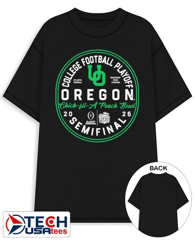 Oregon Duck Chick-fil-A Peach Bowl Bound 2026 College Football Playoff Semifinal logo shirt