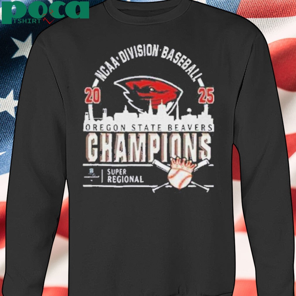 Oregon State Beavers City Skyline 2025 NCAA Division Baseball Super Regionals Champions shirt