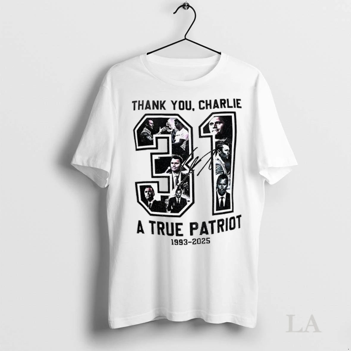 Original Charlie Kirk 31 Usa Freedom A True Patriot Signature
