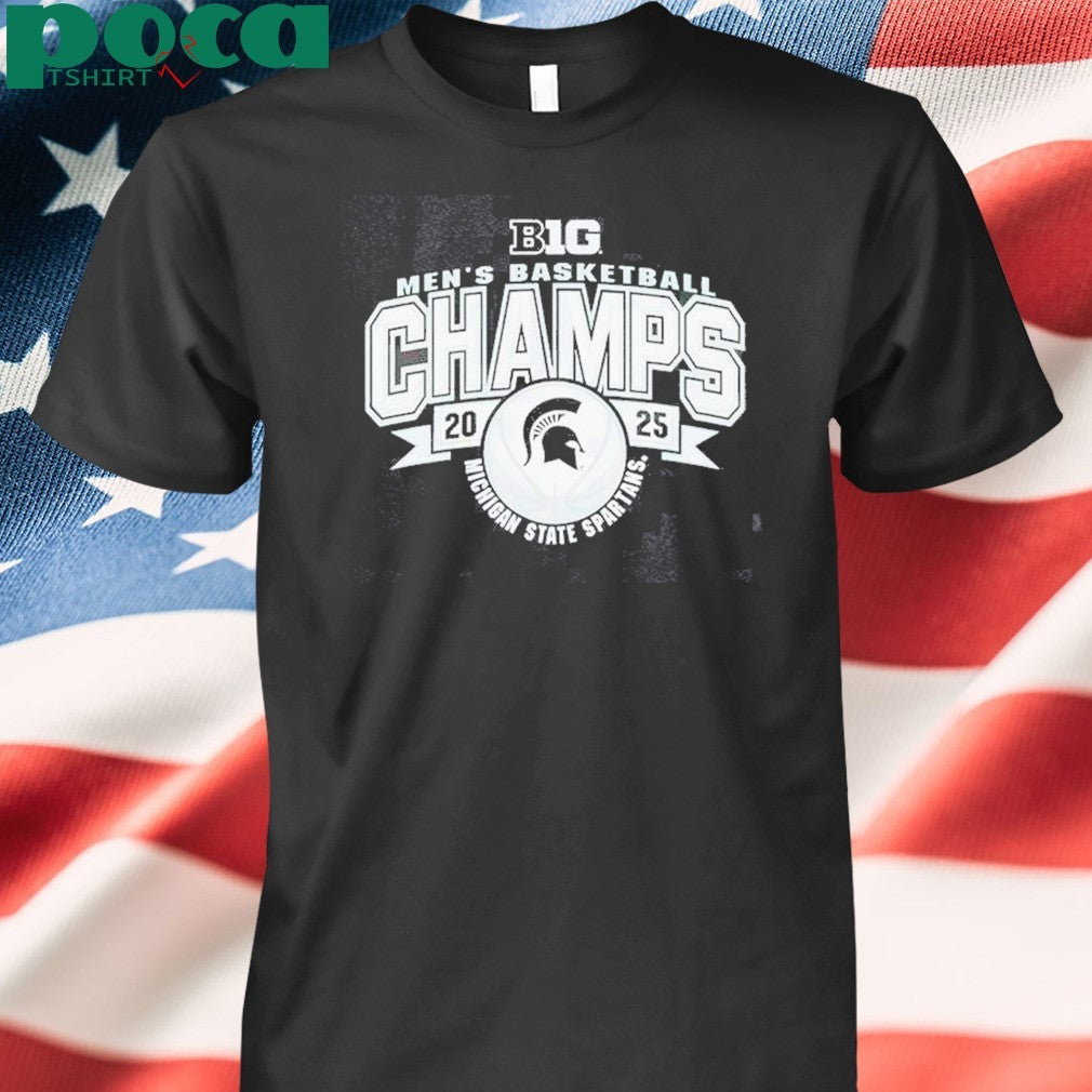 Original Michigan State Spartans 2024 2025 Big 10 Basketball Champions T-Shirt