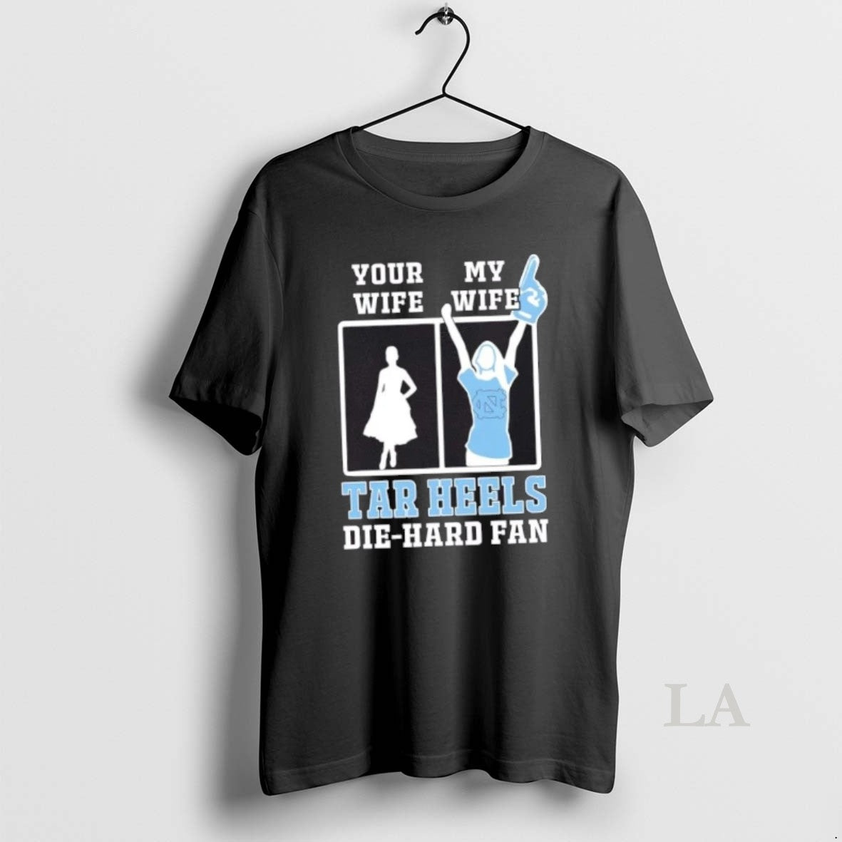 Original My Wife North Carolina Tar Heels Football Die Hard Fan
