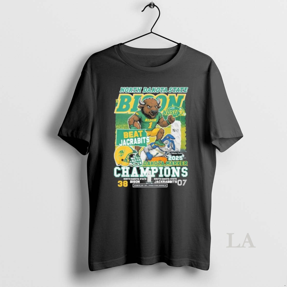 Original Ndsu Bison Mascot Beat Jackrabbits 2025 Dakota Marker Champions