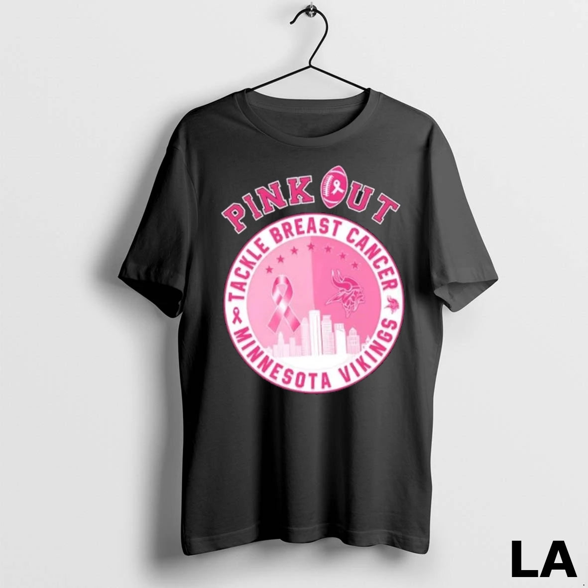 Original Pink Out Tackle Breast Cancer Minnesota Vikings Football Skyline