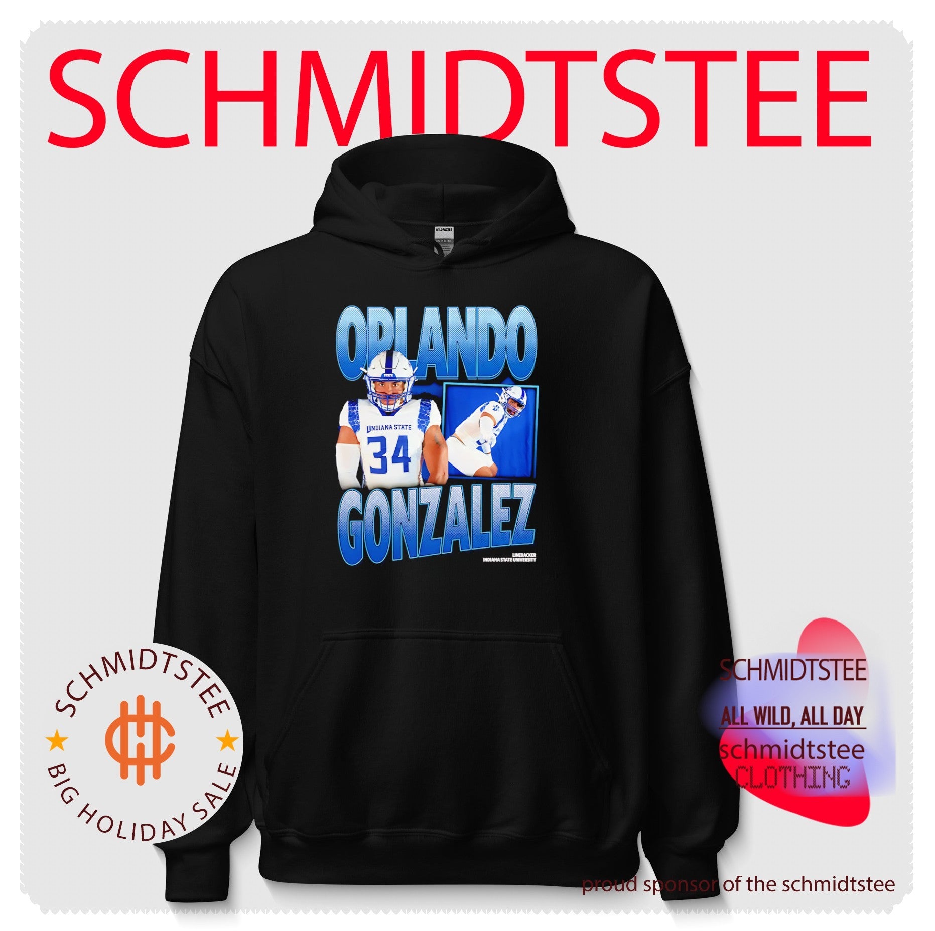 Orlando Gonzalez Indiana State University Linebacker shirt