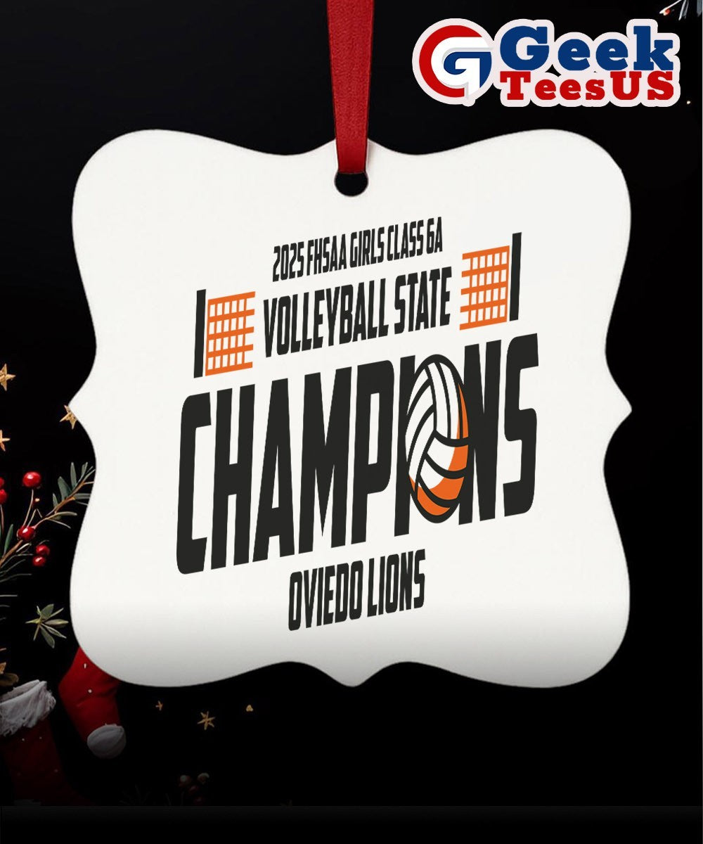 Oviedo Lions 2025 FHSAA Girls Volleyball 6A State Champions Ornament