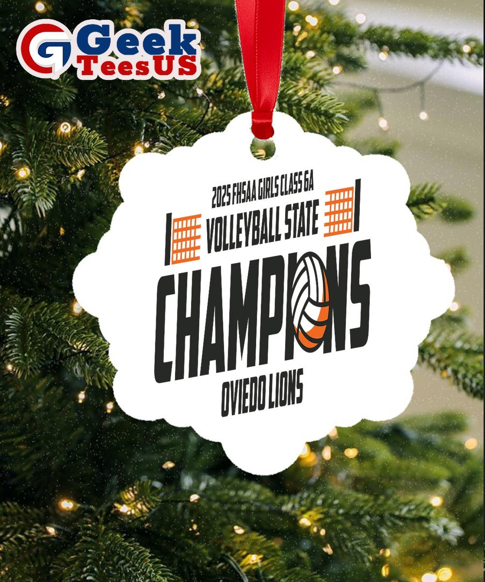 Oviedo Lions 2025 FHSAA Girls Volleyball 6A State Champions Ornament