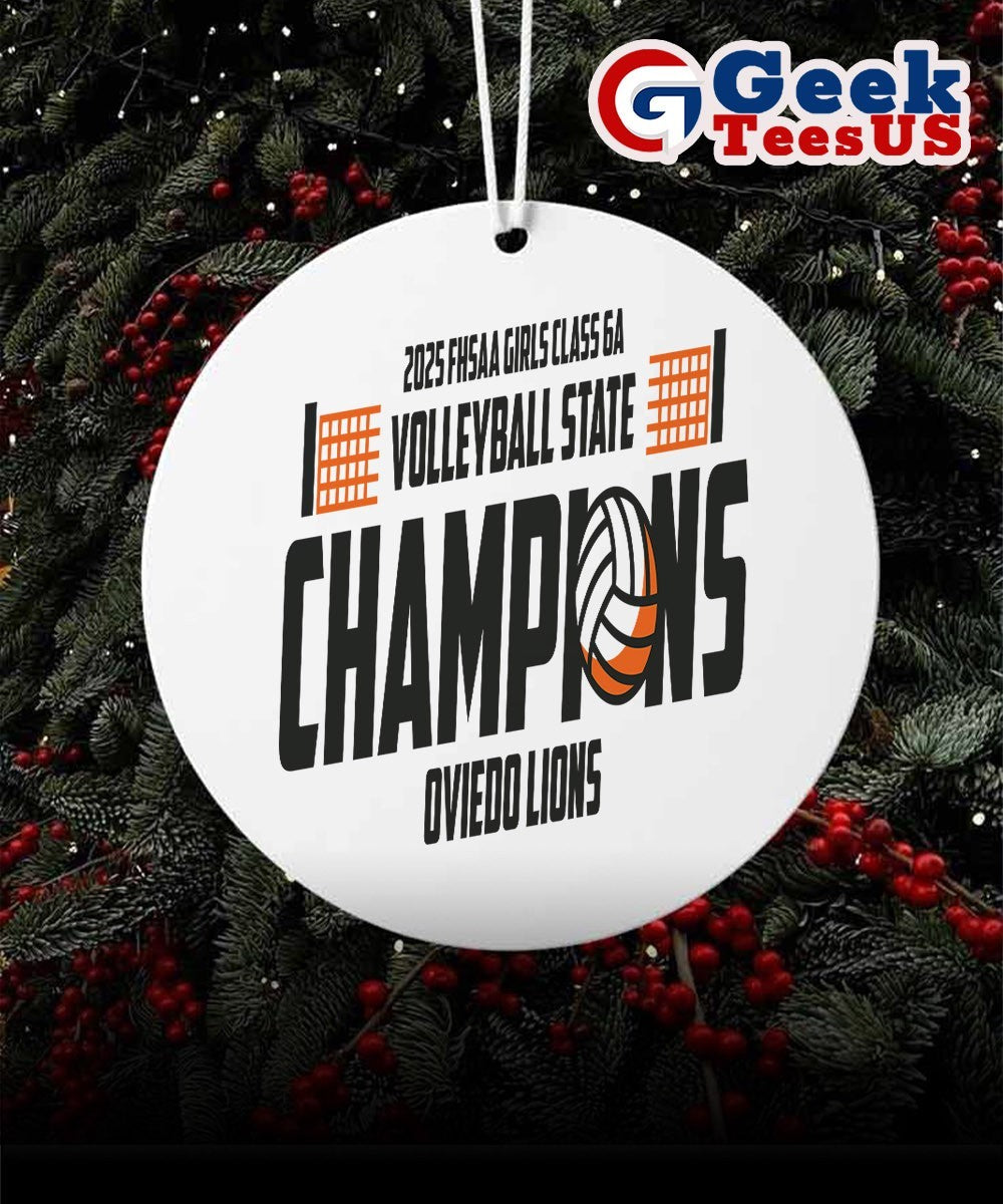Oviedo Lions 2025 FHSAA Girls Volleyball 6A State Champions Ornament